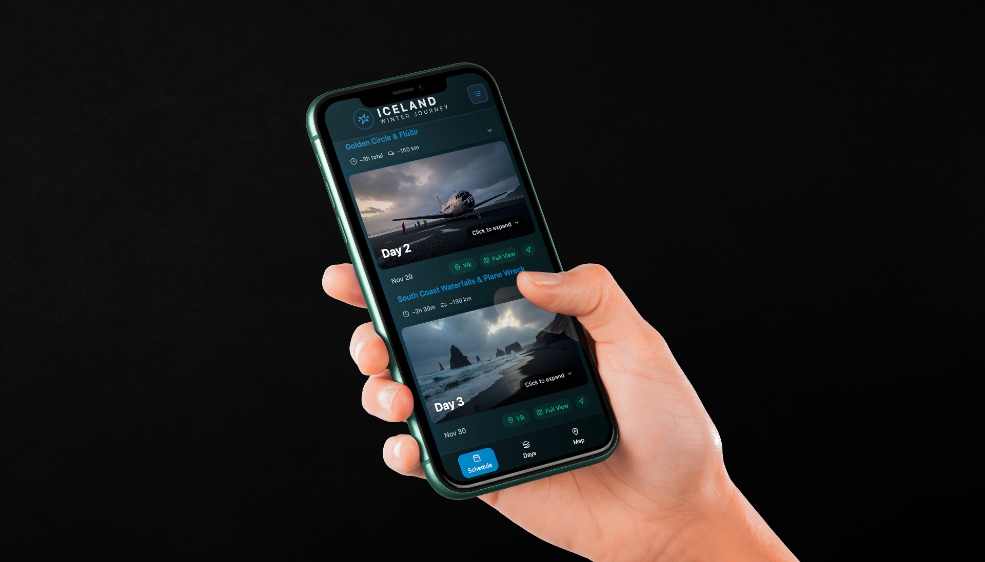 Iceland Winter Journey App